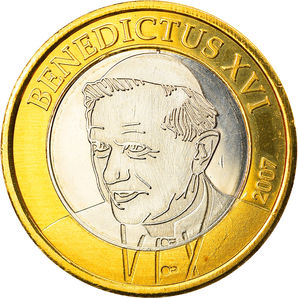 Vatican, Euro, 2007, unofficial private coin, MS(65-70), Bi-Metallic