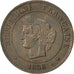 Moneta, Francja, Cérès, 5 Centimes, 1886, Paris, EF(40-45), Bronze, KM:821.1