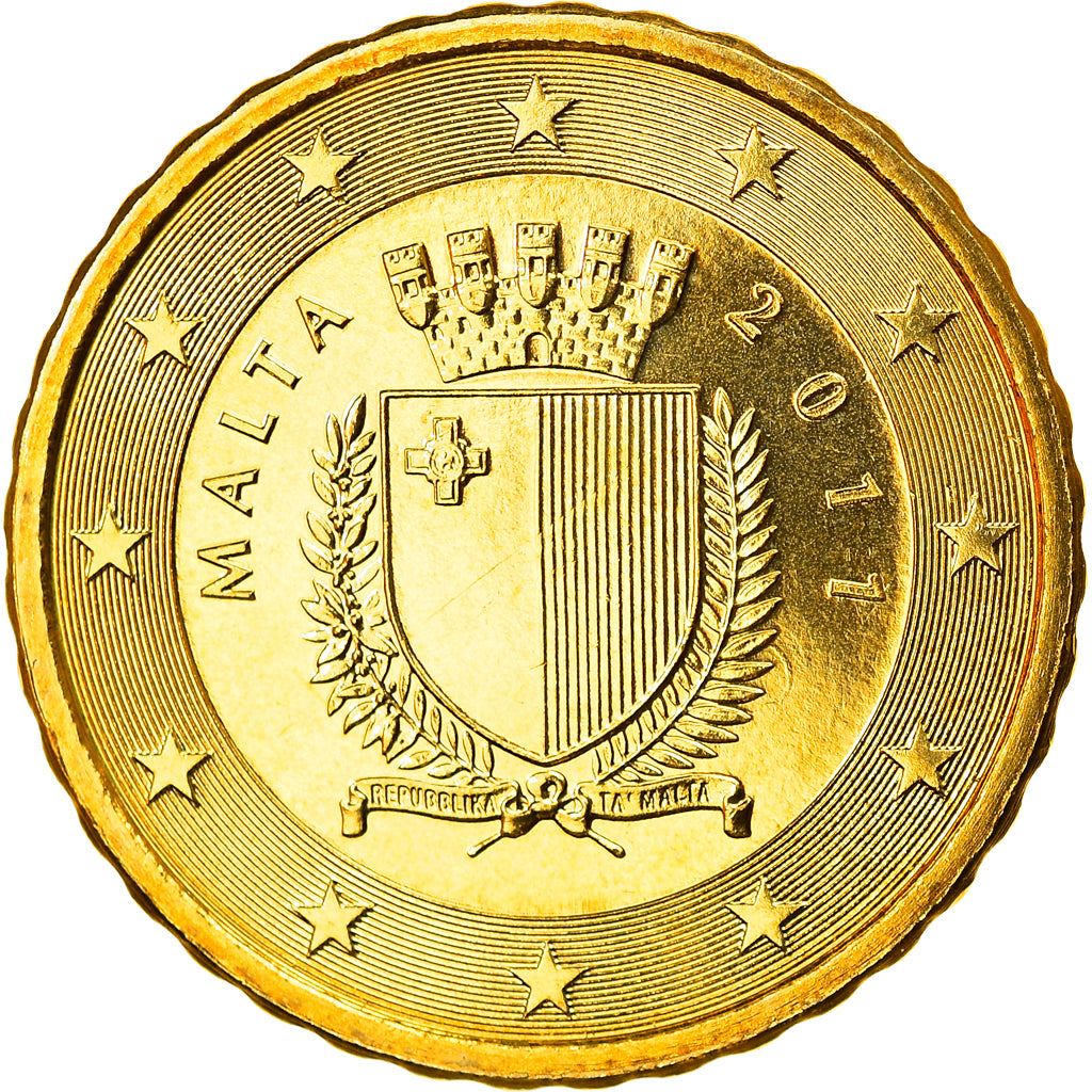 Malta, 10 Euro Cent, 2011, Paris, FDC, Tin, KM:128