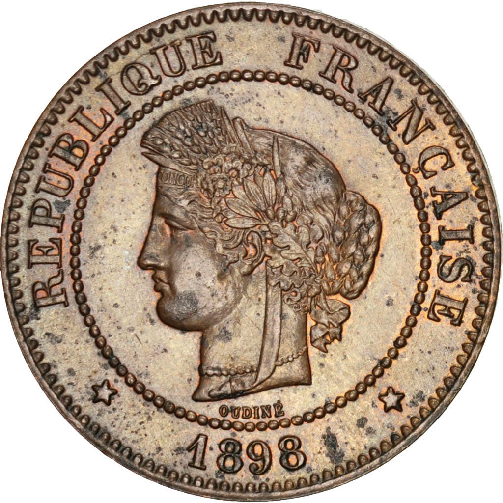 Münze, Frankreich, Cérès, 5 Centimes, 1898, Paris, VZ, Bronze, KM:821.1
