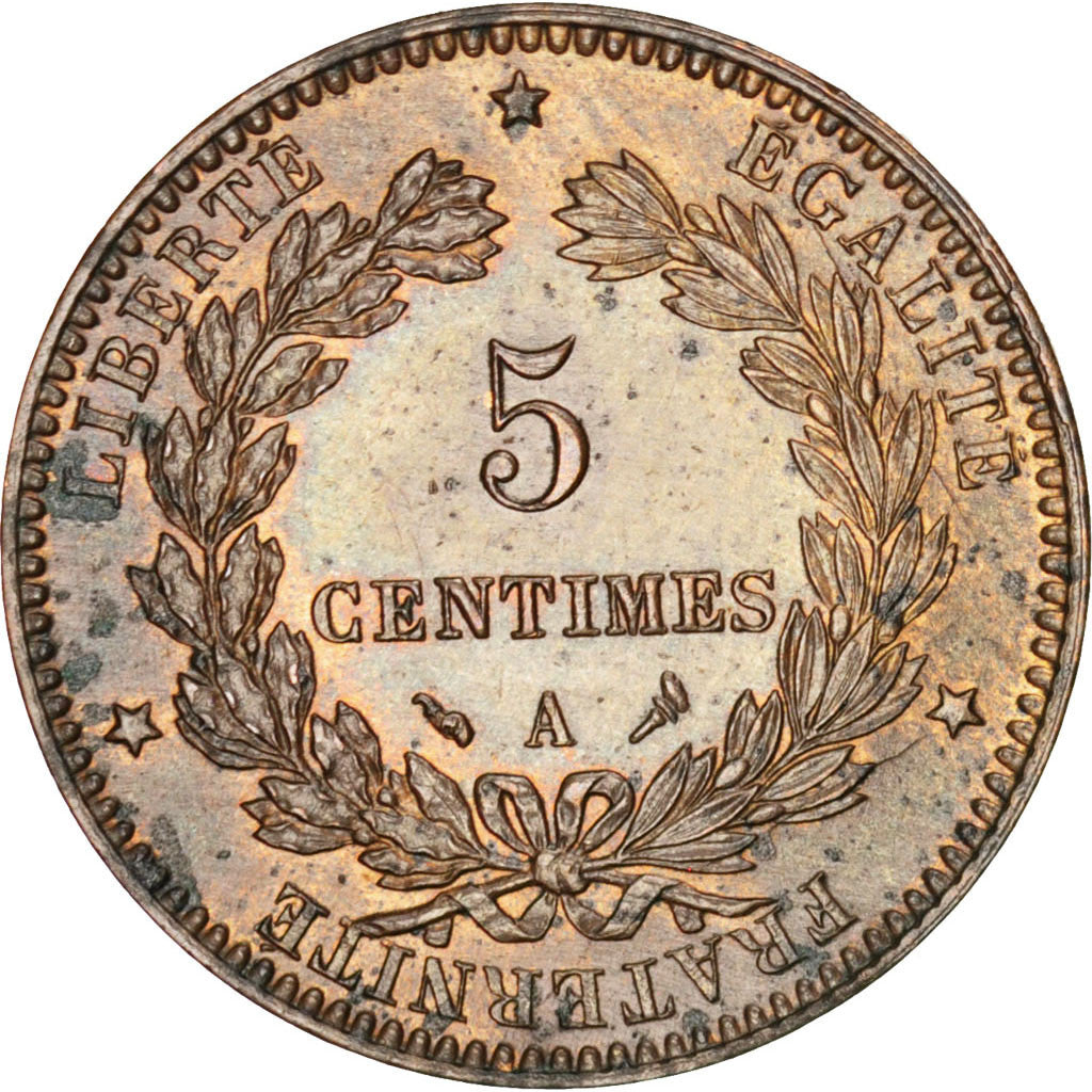 Münze, Frankreich, Cérès, 5 Centimes, 1898, Paris, VZ, Bronze, KM:821.1