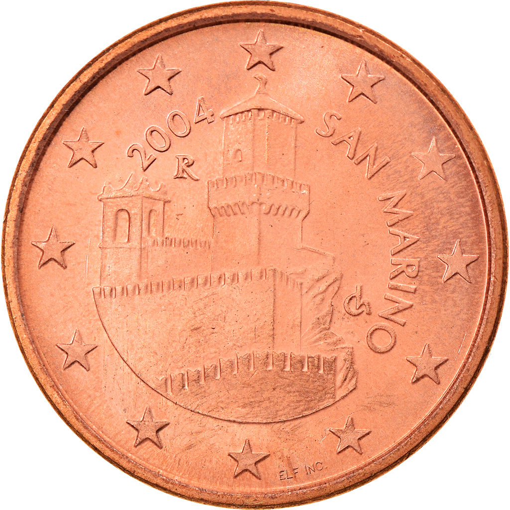 San Marino, 5 Euro Cent, 2004, Rome, SPL, Acciaio placcato rame, KM:442