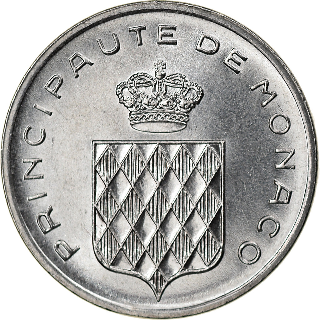Coin, Monaco, Rainier III, Centime, 1976, MS(63), Stainless Steel, KM:155