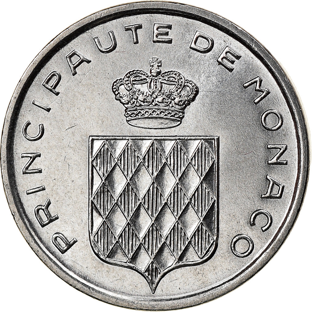 Coin, Monaco, Rainier III, Centime, 1976, MS(63), Stainless Steel, KM:155