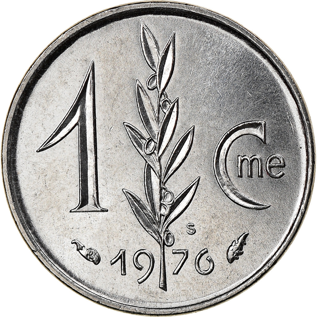 Coin, Monaco, Rainier III, Centime, 1976, MS(63), Stainless Steel, KM:155