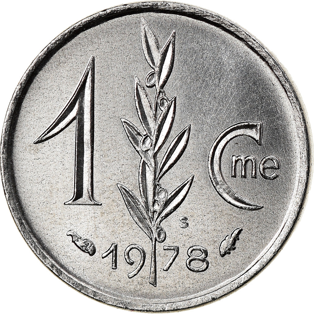 Coin, Monaco, Rainier III, Centime, 1978, MS(63), Stainless Steel, KM:155