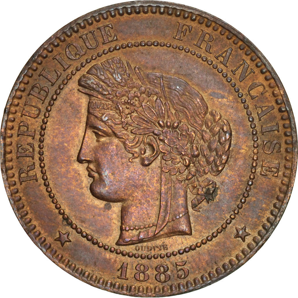 Moneda, Francia, Cérès, 10 Centimes, 1885, Paris, EBC, Bronce, KM:815.1
