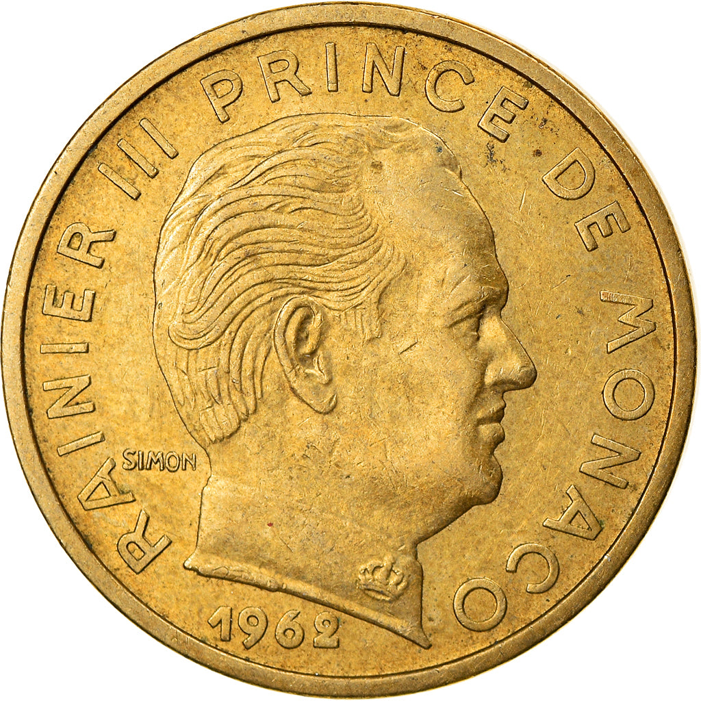 Coin, Monaco, Rainier III, 50 Centimes, 1962, EF(40-45), Aluminum-Bronze