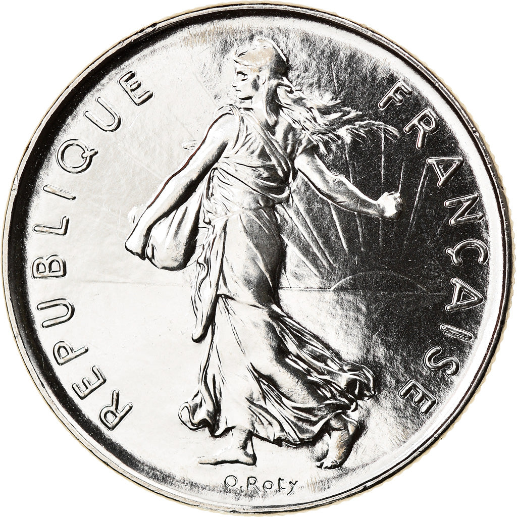 Moneta, Francia, Semeuse, 5 Francs, 2001, Paris, FDC, Nichel placcato