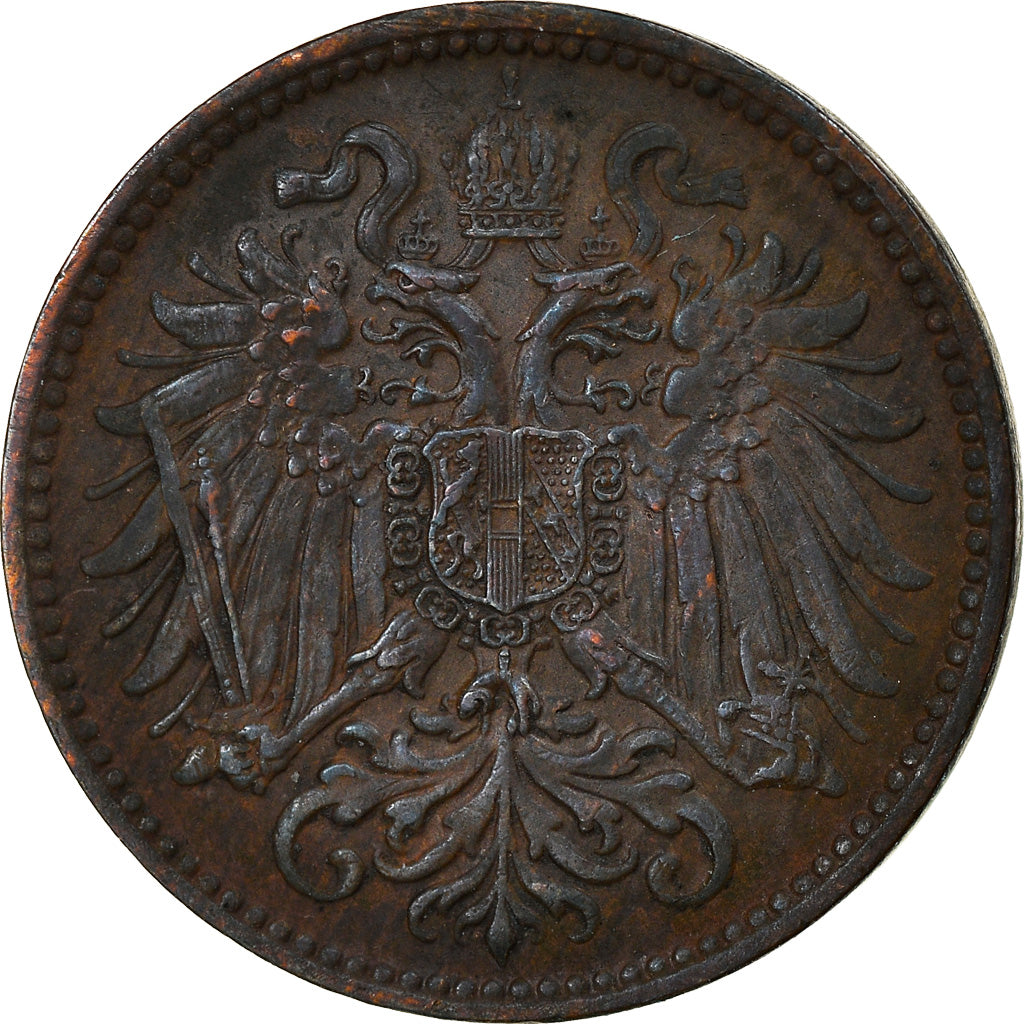 Moneta, Austria, Franz Joseph I, 2 Heller, 1897, BB, Bronzo, KM:2801