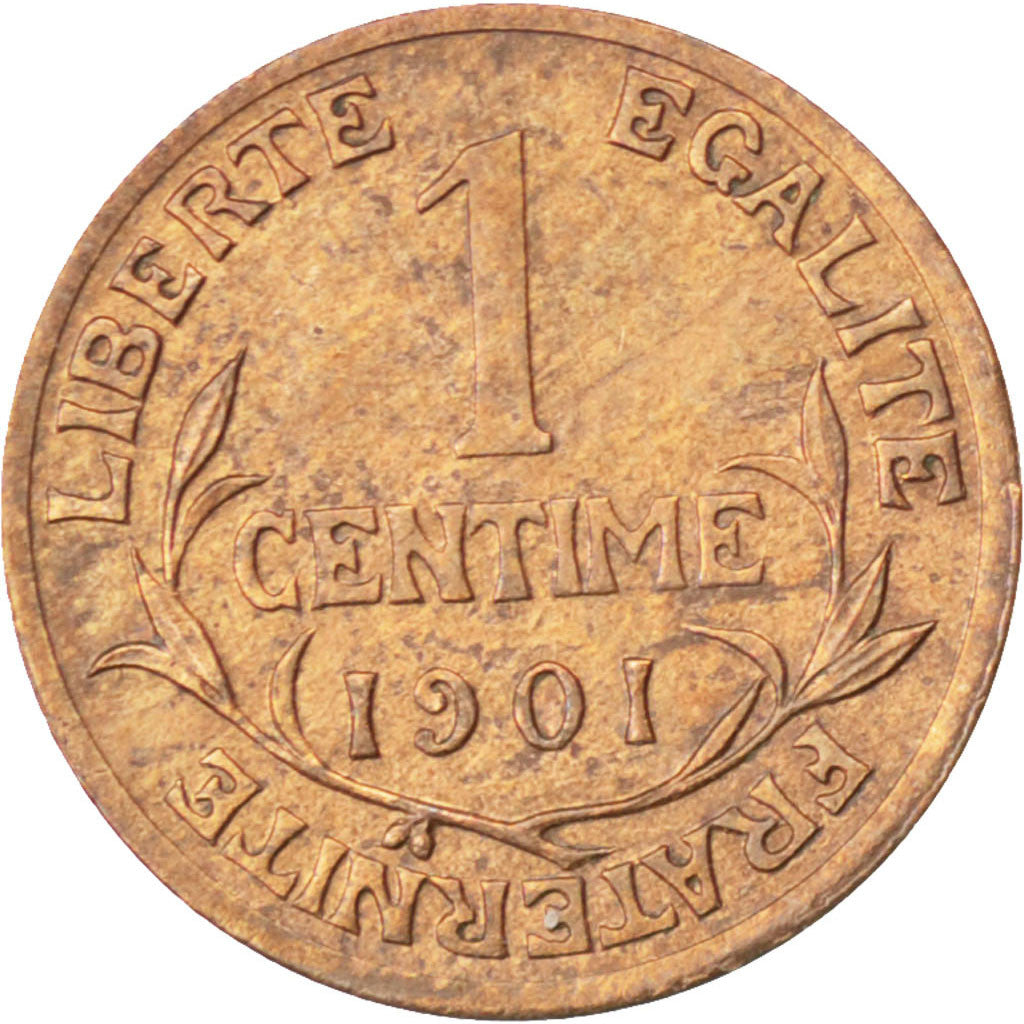 Munten, Frankrijk, Dupuis, Centime, 1901, ZF+, Bronze, KM:840, Gadoury:90