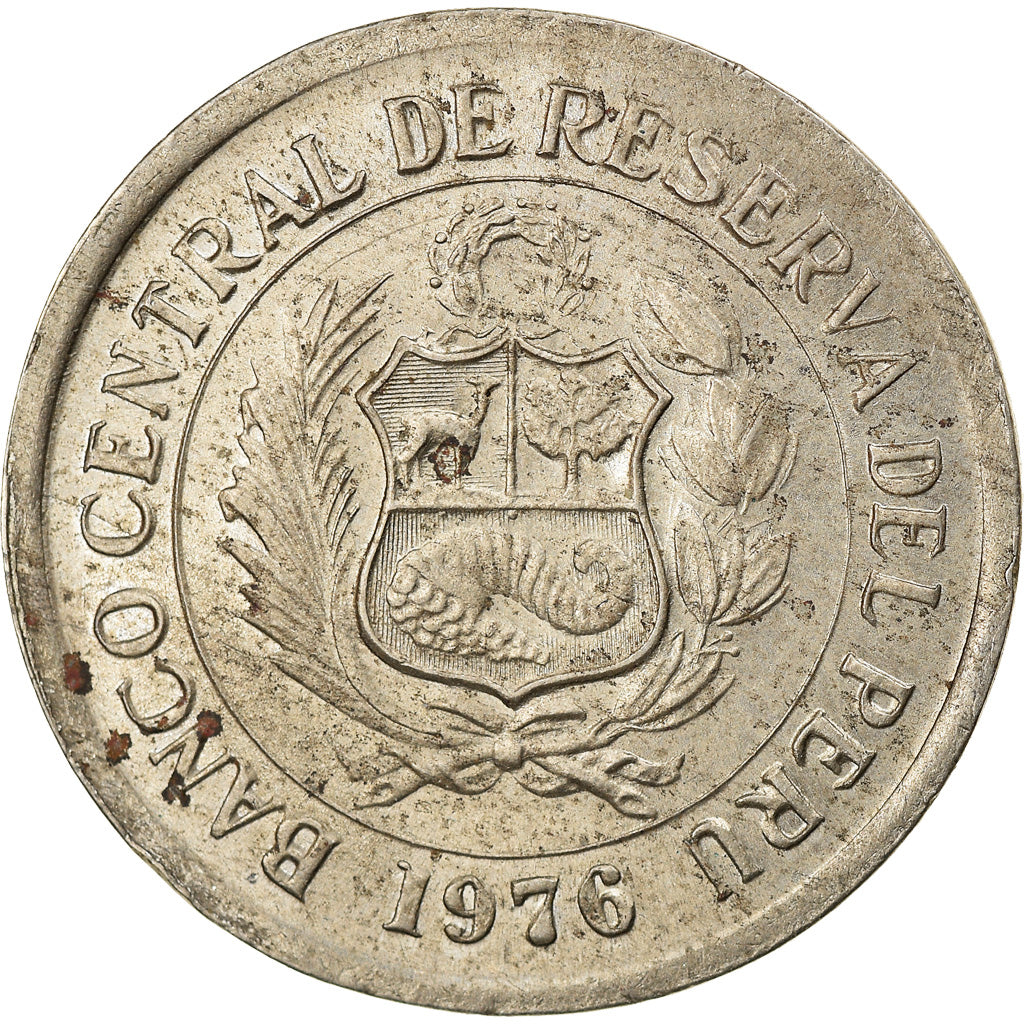 Münze, Peru, 5 Soles, 1976, SS, Copper-nickel, KM:267