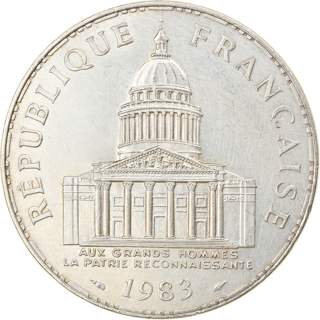 Munten, Frankrijk, Panthéon, 100 Francs, 1983, Paris, PR, Zilver, KM:951.1