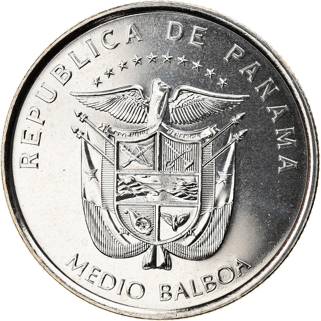 Monnaie, Panama, 500 ans, 1/2 Balboa, 2019, SPL, Copper Plated Steel
