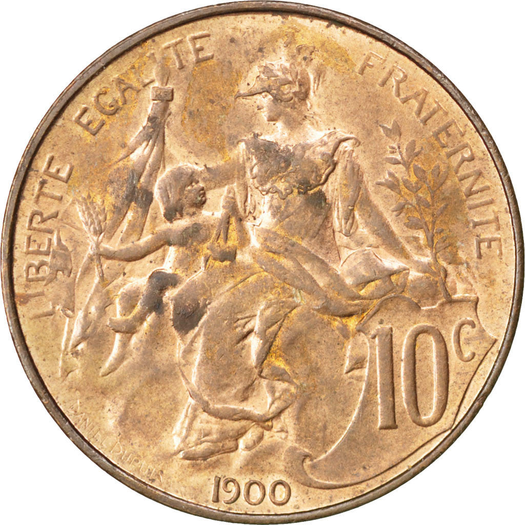 Coin, France, Dupuis, 10 Centimes, 1900, MS(60-62), Bronze, KM:843, Gadoury:277