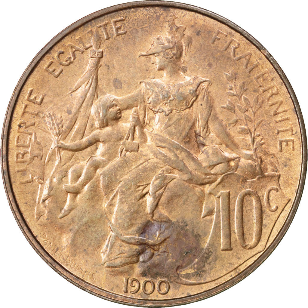 Münze, Frankreich, Dupuis, 10 Centimes, 1900, VZ, Bronze, KM:843, Gadoury:277