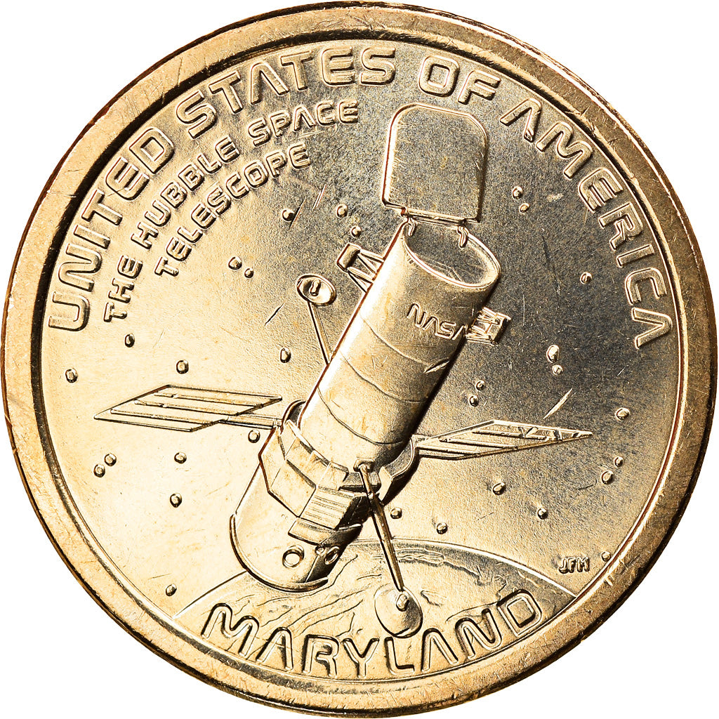 Coin, United States, Maryland, Dollar, 2020, Denver, MS(63), Brass manganese