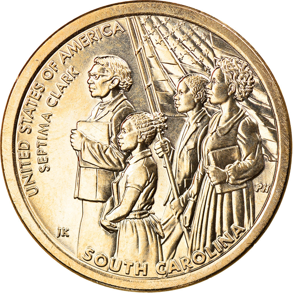 Moneta, USA, South Carolina, Dollar, 2020, Denver, MS(63), Brass manganese