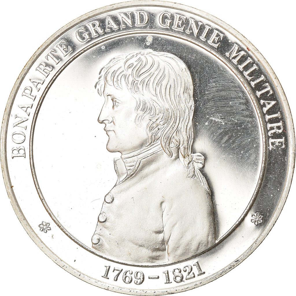 France, Medal, Bonaparte grand génie militaire, History, MS(63), Silver