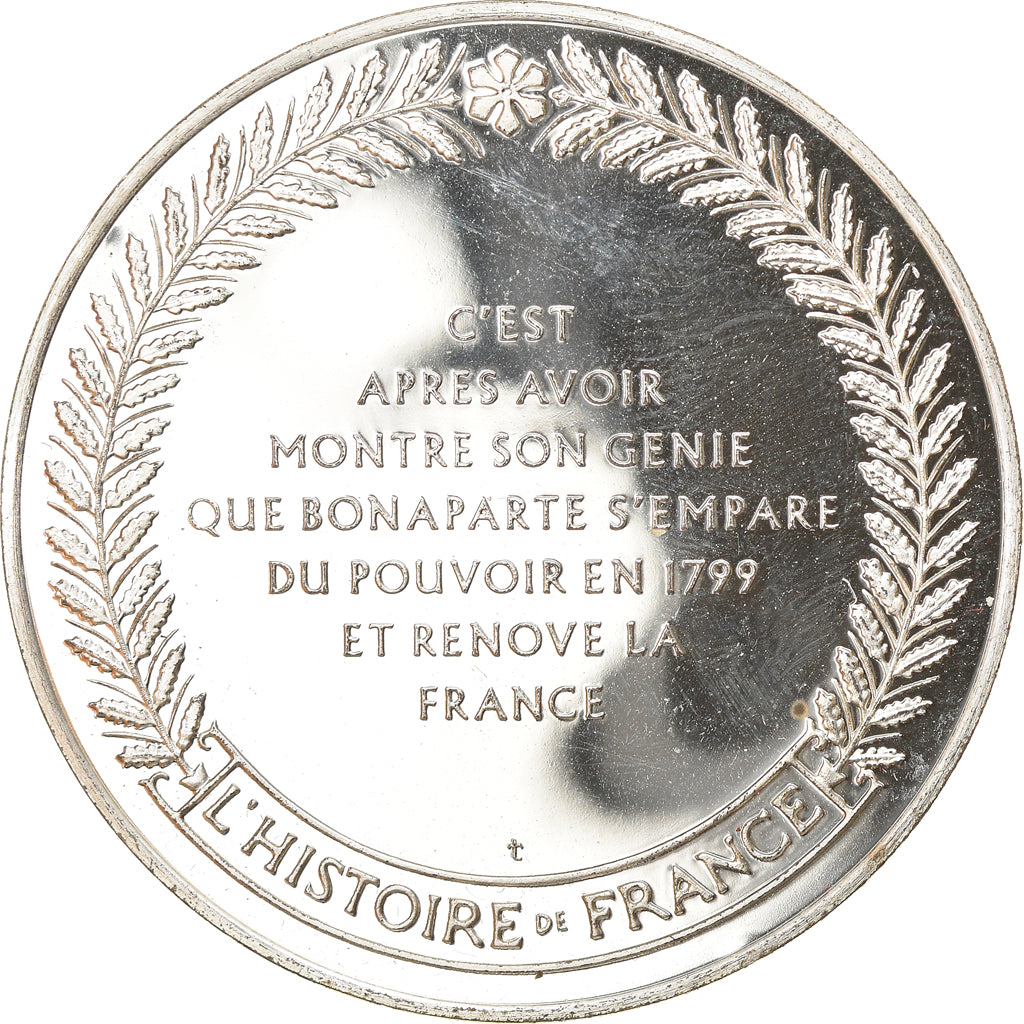 France, Medal, Bonaparte grand génie militaire, History, MS(63), Silver
