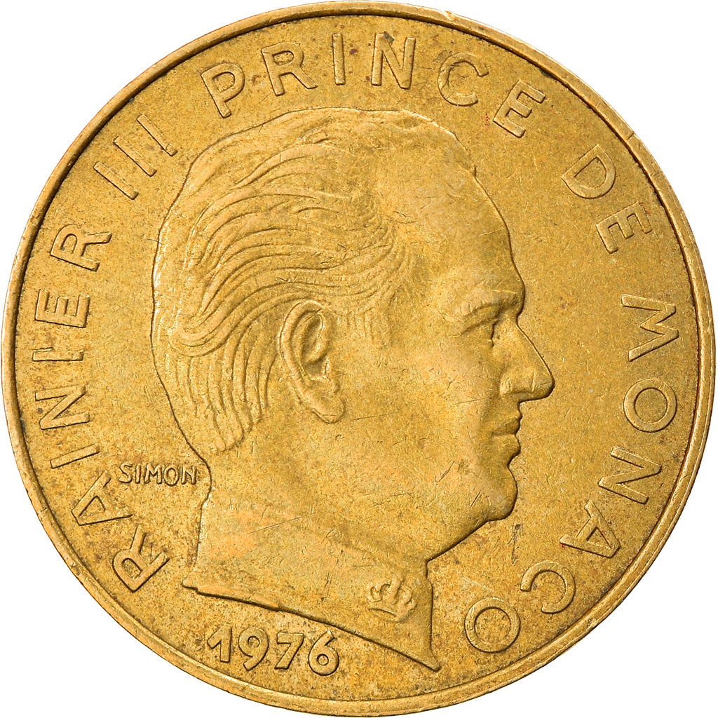 Moneda, Mónaco, Rainier III, 20 Centimes, 1976, MBC, Aluminio - bronce, KM:143