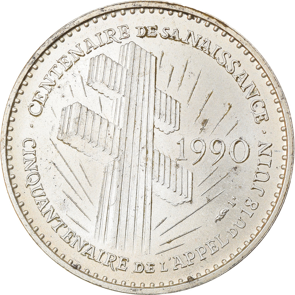 France, Medal, 100e anniversaire de la naissance de Charles de Gaulle, 1990