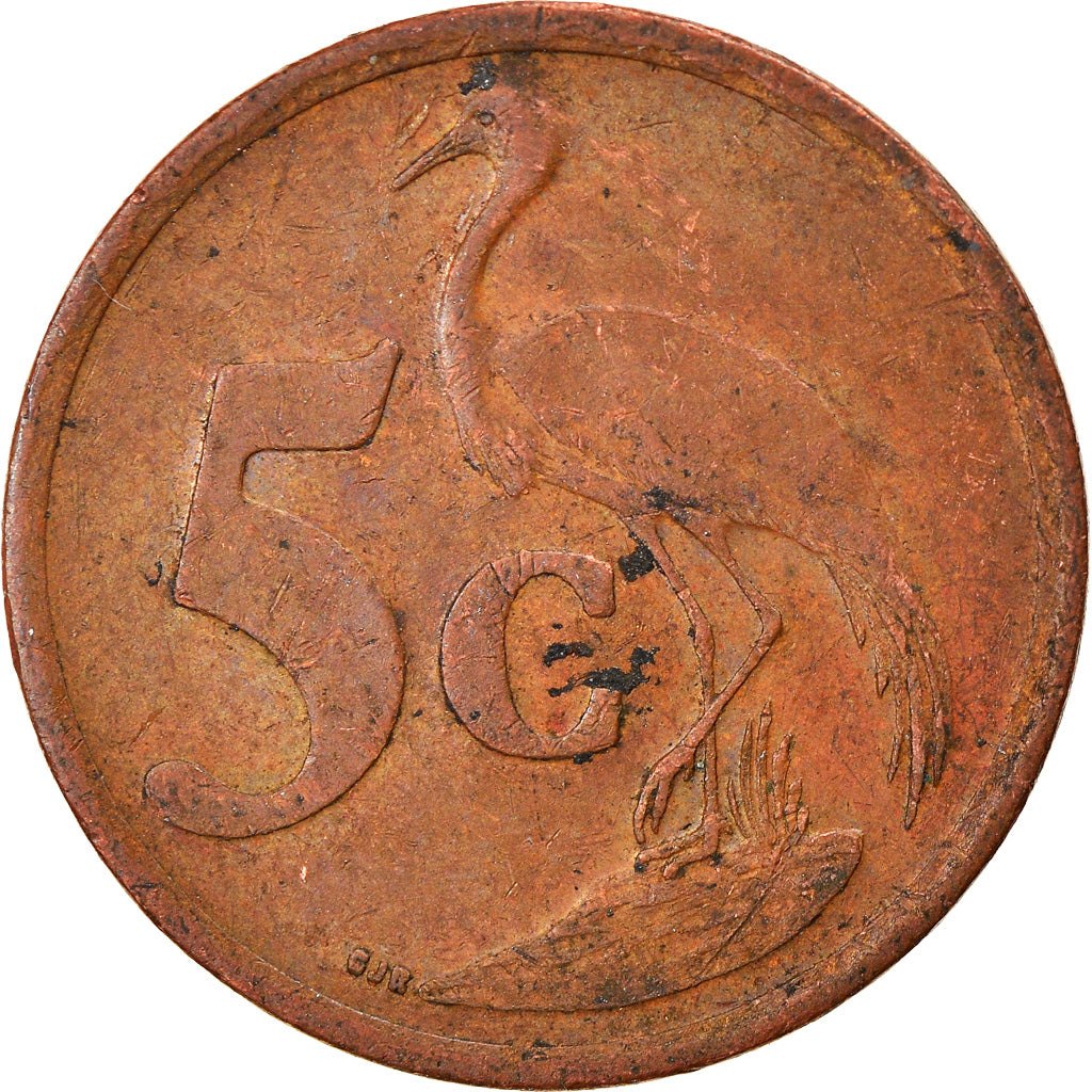 Moneta, Południowa Afryka, 5 Cents, 2006, EF(40-45), Miedź platerowana stalą