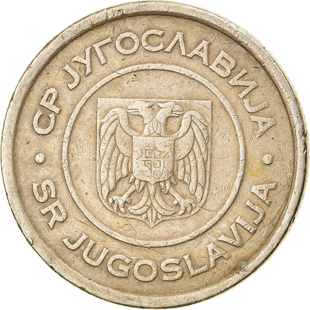 Monnaie, Yougoslavie, 5 Dinara, 2000, Belgrade, TTB, Copper-Nickel-Zinc, KM:182