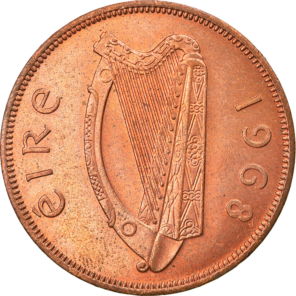 Coin, IRELAND REPUBLIC, Penny, 1968, AU(55-58), Bronze, KM:11