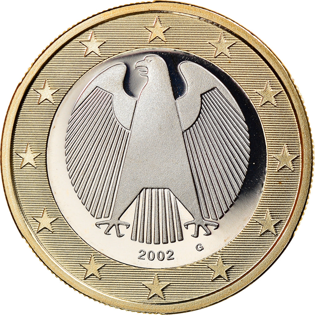 ALEMANHA - REPÚBLICA FEDERAL, Euro, 2002, Karlsruhe, MS(65-70), Bimetálico