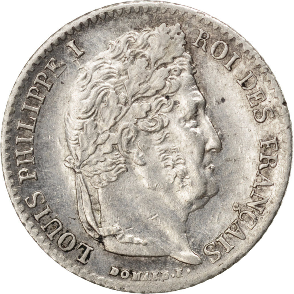 Moneta, Francja, Louis-Philippe, 1/4 Franc, 1839, Paris, AU(50-53), Srebro