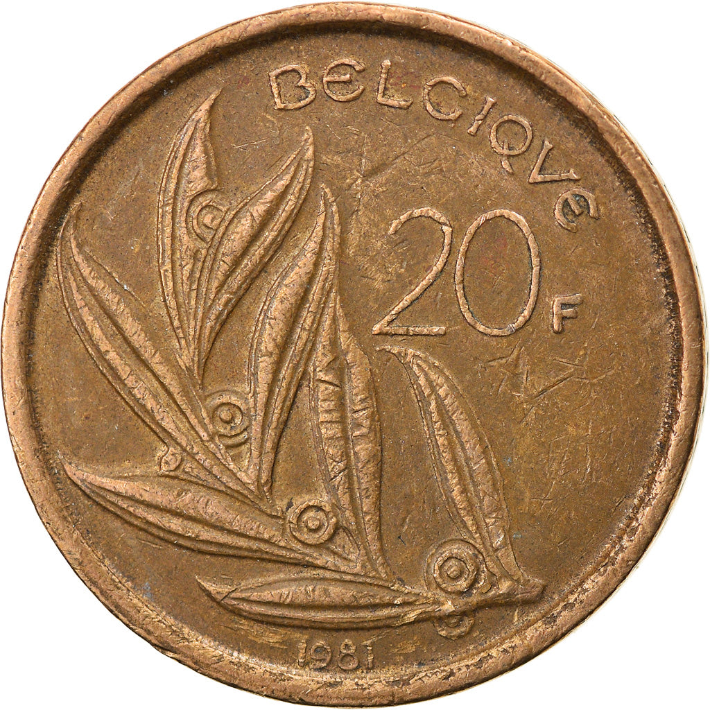 Monnaie, Belgique, 20 Francs, 20 Frank, 1981, TTB, Nickel-Bronze, KM:159