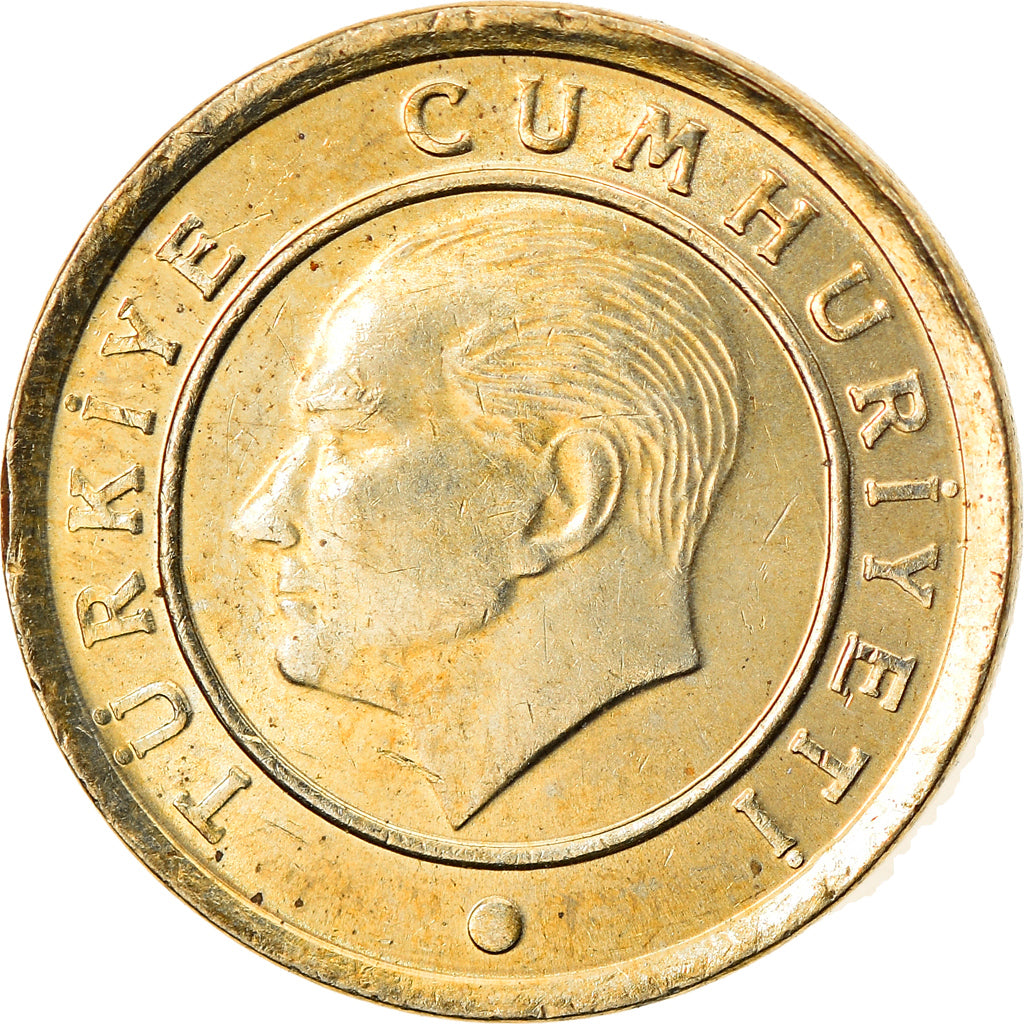 Coin, Turkey, 10 Kurus, 2015, EF(40-45), Brass, KM:1241