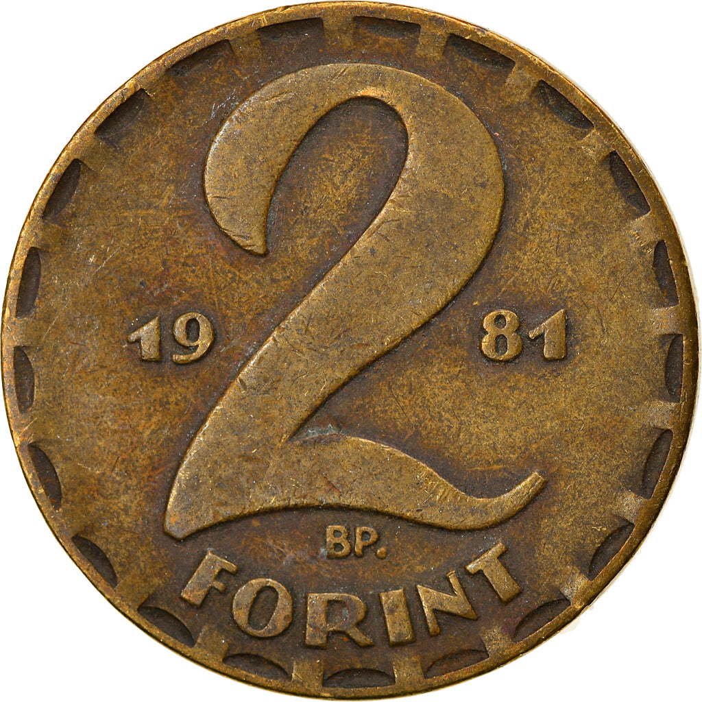 Moneta, Ungheria, 2 Forint, 1981, BB, Ottone, KM:591