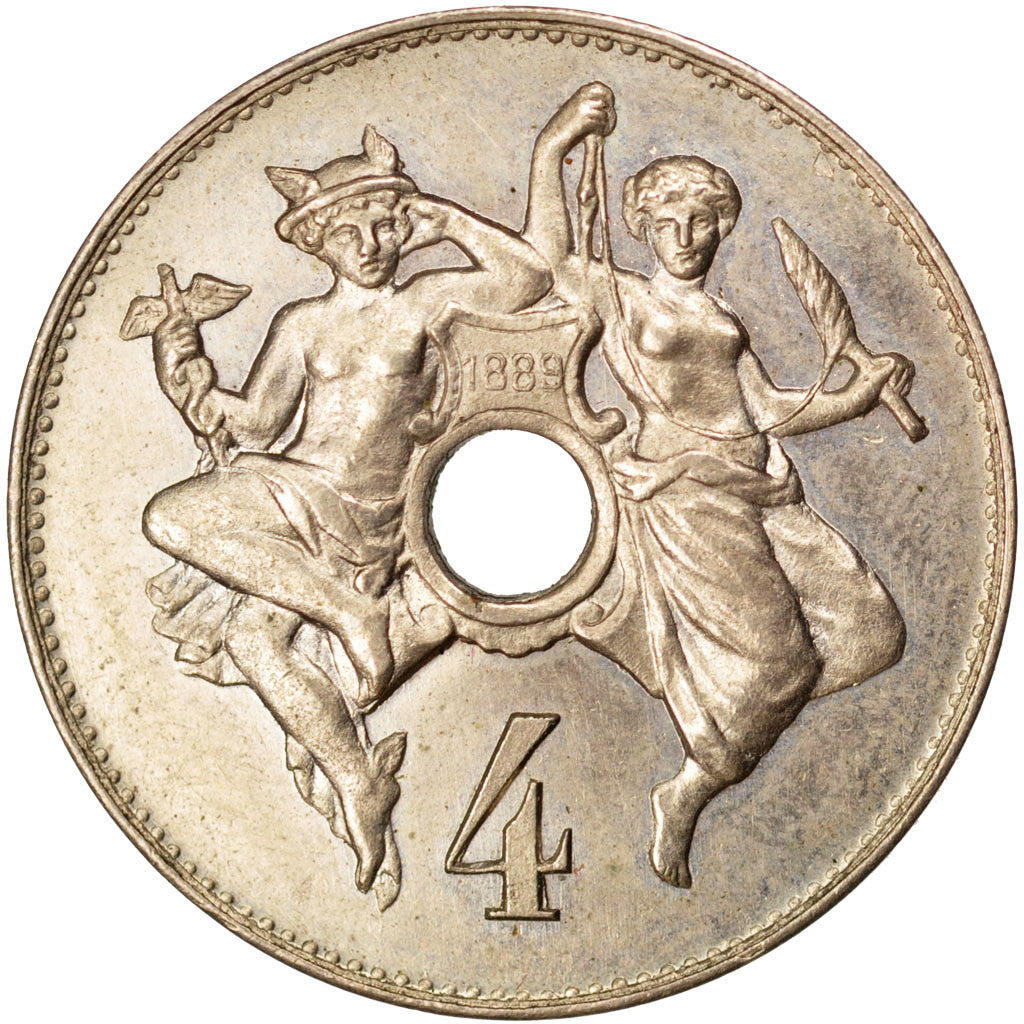 Monnaie, France, 4 Centimes, 1889, SUP, Nickel, Gadoury:259.3