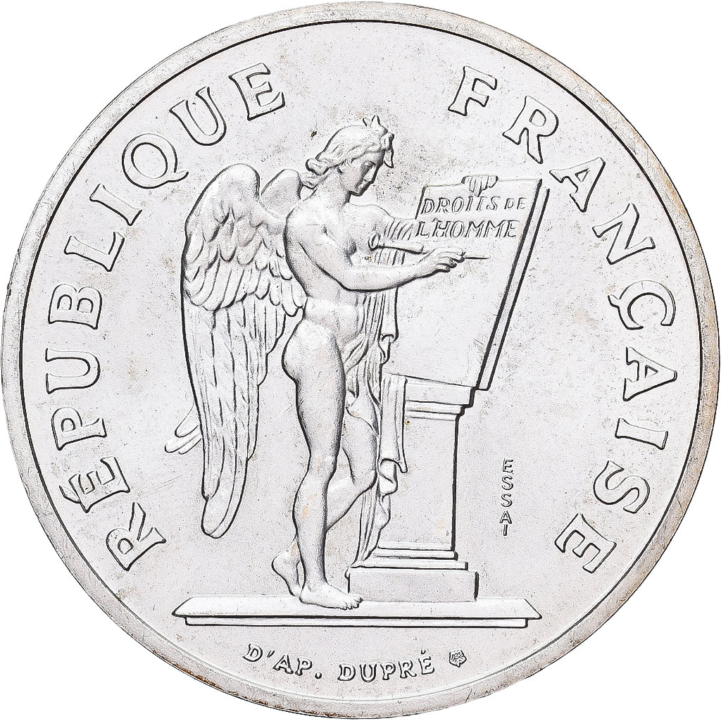 Munten, Frankrijk, 100 Francs, 1989, PR+, Zilver, KM:E145, Gadoury:904