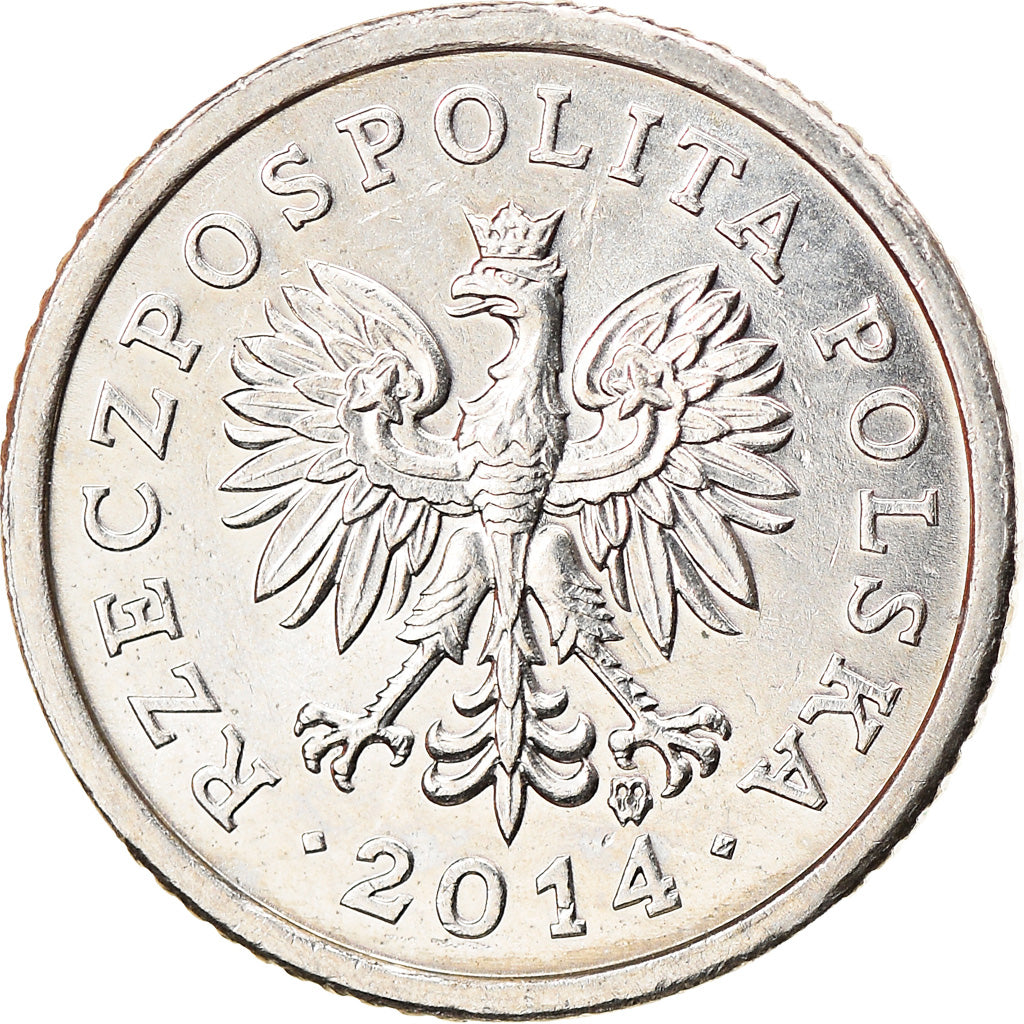Münze, Polen, 10 Groszy, 2014, Warsaw, SS, Copper-nickel, KM:279