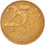 Coin, Brazil, 25 Centavos, 1999, EF(40-45), Bronze Plated Steel, KM:650
