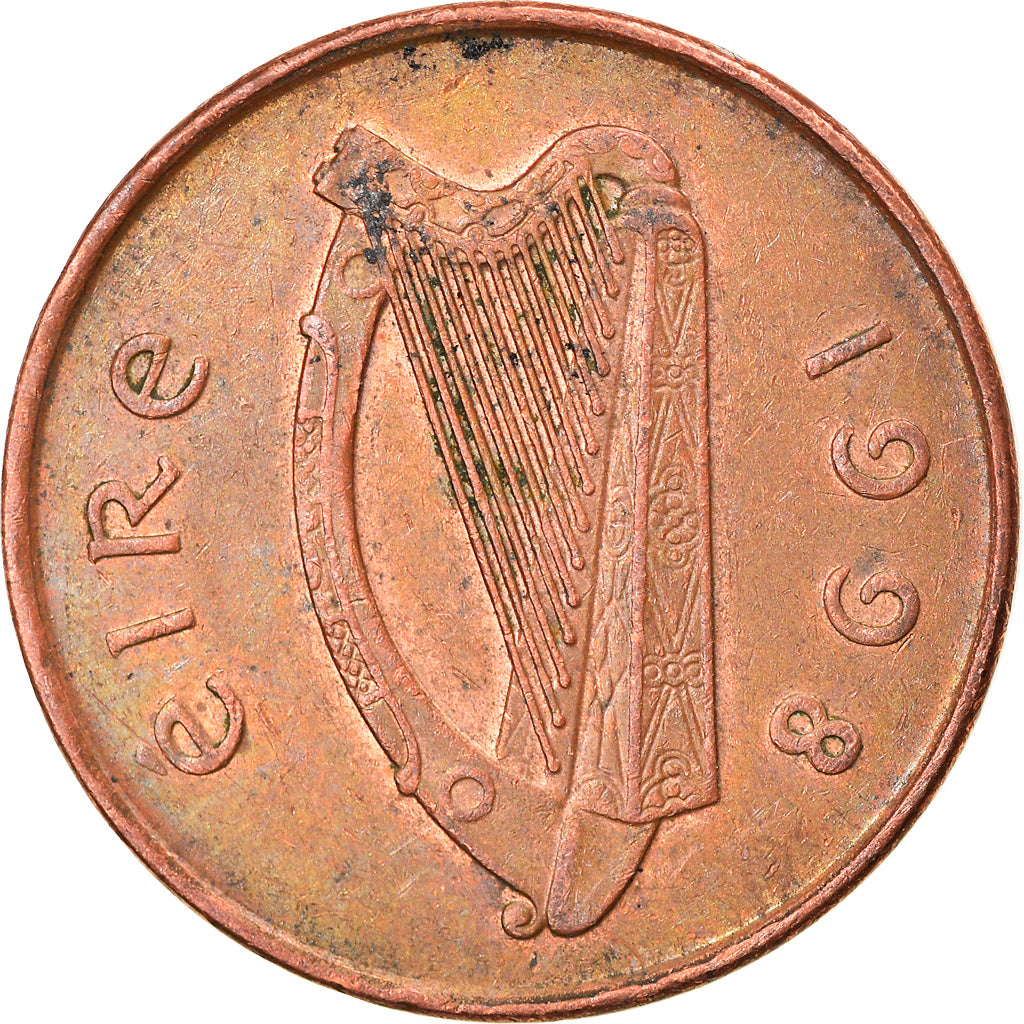 Moneta, REPUBBLICA D’IRLANDA, 2 Pence, 1998, BB, Acciaio placcato rame, KM:21a
