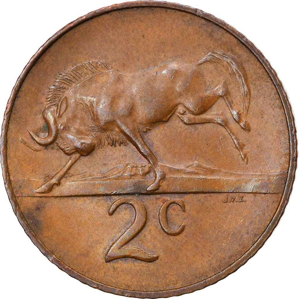 Moneta, Południowa Afryka, 2 Cents, 1965, EF(40-45), Bronze, KM:66.2