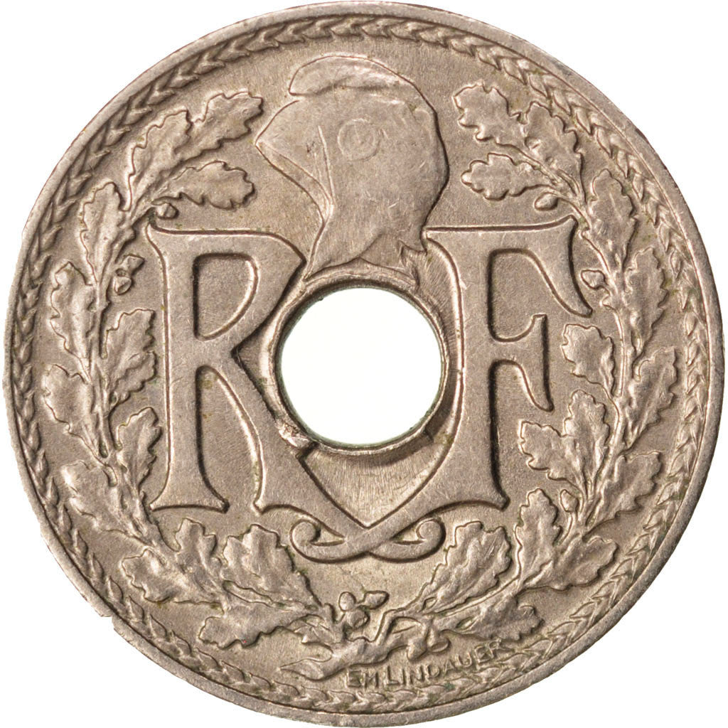Coin, France, Lindauer, 5 Centimes, 1922, Poissy, AU(50-53), Copper-nickel