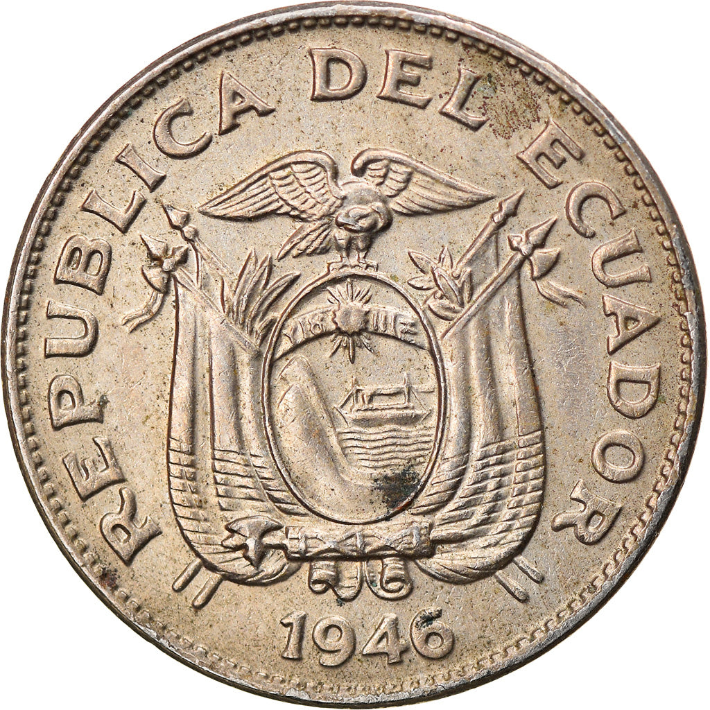Monnaie, Équateur, 20 Centavos, 1946, TTB+, Copper-nickel, KM:77.1b