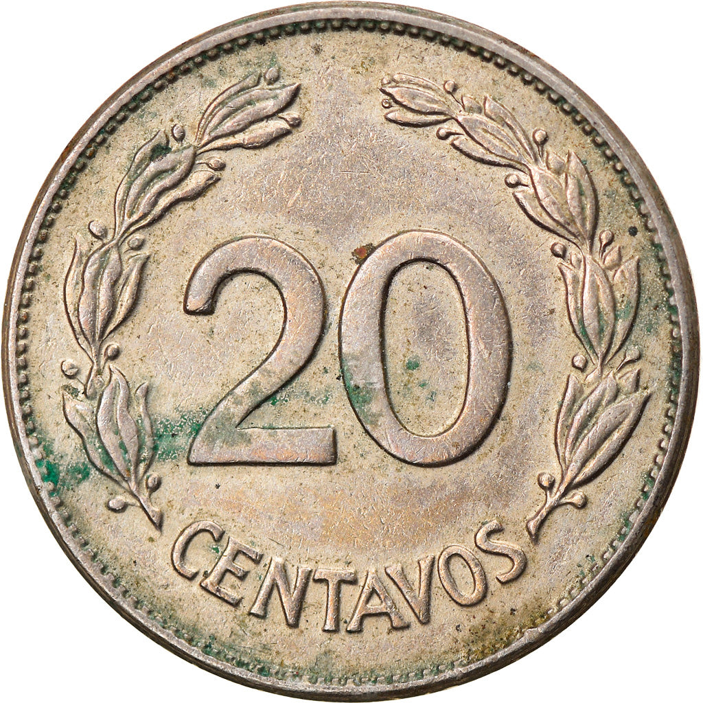 Monnaie, Équateur, 20 Centavos, 1946, TTB+, Copper-nickel, KM:77.1b
