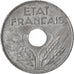 Coin, France, État français, 20 Centimes, 1944, Paris, EF(40-45), Zinc