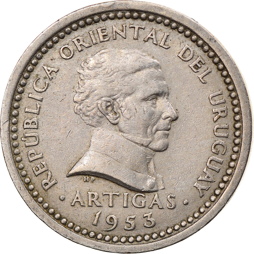 Monnaie, Uruguay, 2 Centesimos, 1953, Santiago, TTB, Copper-nickel, KM:33