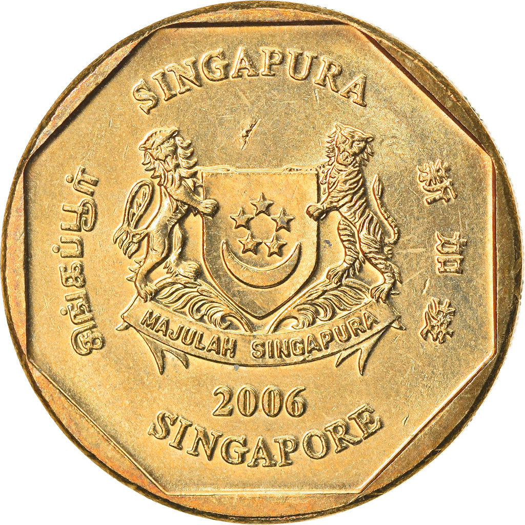 Munten, Singapur, Dollar, 2006, Singapore Mint, ZF, Aluminum-Bronze, KM:103