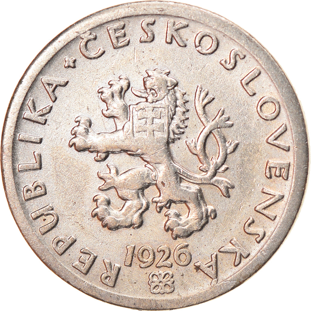 Moneda, Checoslovaquia, 20 Haleru, 1926, MBC, Cobre - níquel, KM:1