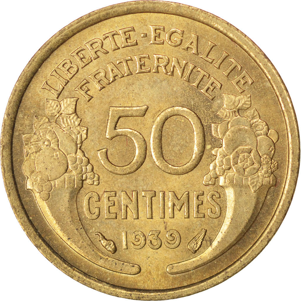 Moneta, Francia, Morlon, 50 Centimes, 1939, SPL-, Alluminio-bronzo, KM:894.1
