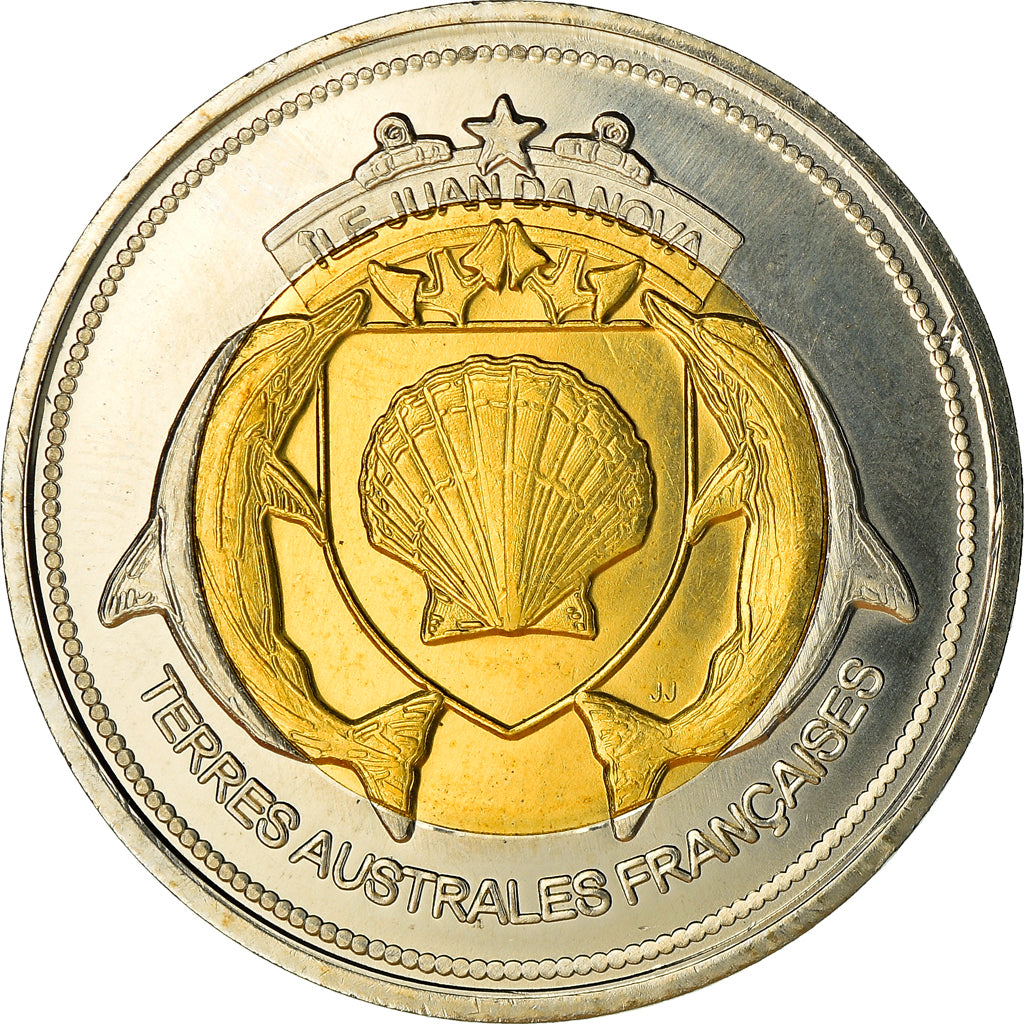 Coin, France, 500 Francs, 2013, Ile Juan Da Nova, MS(63), Bi-Metallic
