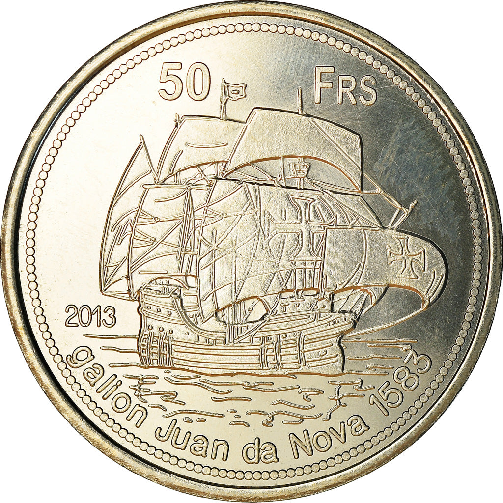 Münze, Frankreich, 50 Francs, 2013, Ile Juan Da Nova, UNZ, Cupro-nickel